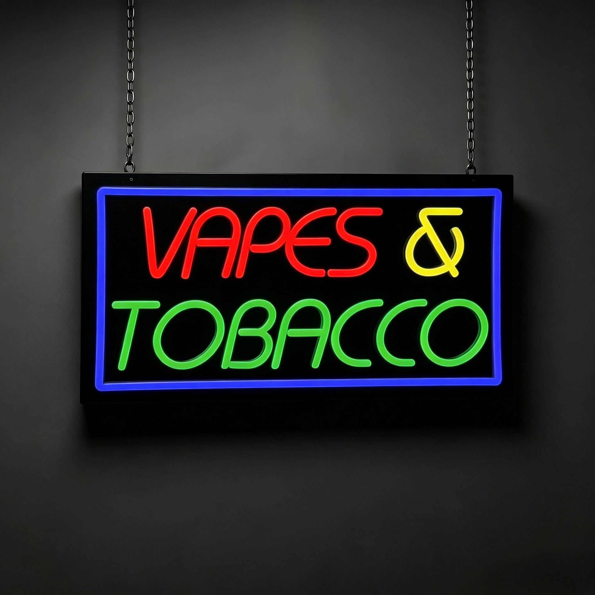 Vaping Store - Enseigne néon pour tabac et e-cigarette,