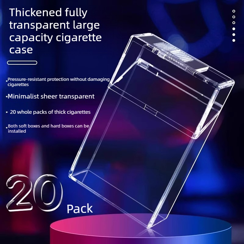 Smoking & Vaping Accessories - Boîte à cigarettes coulissante transparente, couvercle